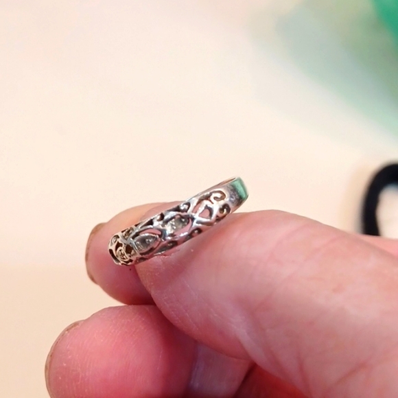 9.25 Sterling Silver Womans Open Ring sz 8.5 - Picture 3 of 8